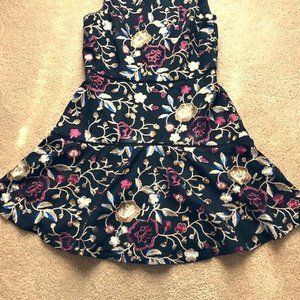 Vince Camuto Black Flowered Dress